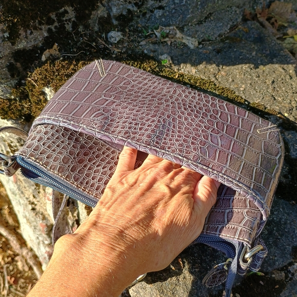 Treviso mock croc mini-crossbody bag w adjustable strap, Fall fashion, Fall boho - Picture 8 of 11